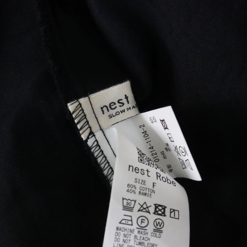 ネストローブ nest Robe コットンラミーバックサテン2wayワンピース F