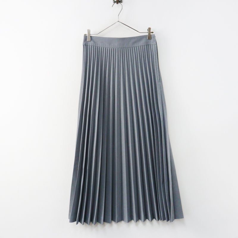 美品 シンゾーン THE SHINZONE PLEATS SKIRT ロングプリーツスカート 36‖グレー ボトムス ロング フレア ギャザー【2400014963038】