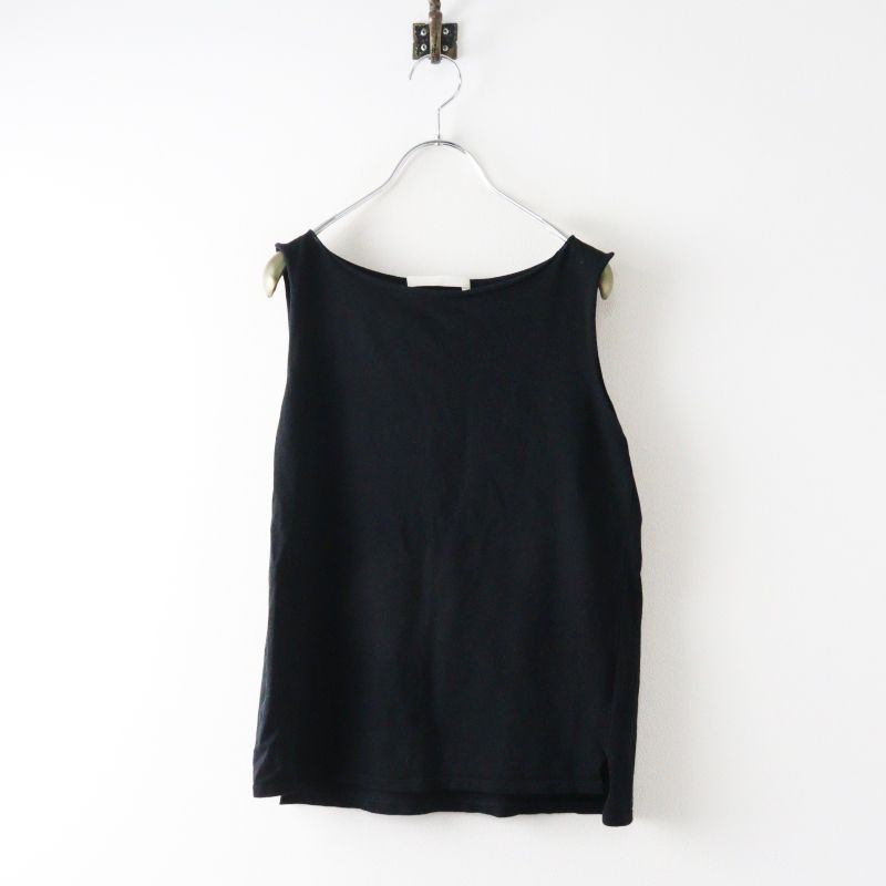 定価16500円 2025SS エヴァムエヴァ evam eva cotton sleeveless ノースリーブ カットソー M ブラック／【2400014971101】