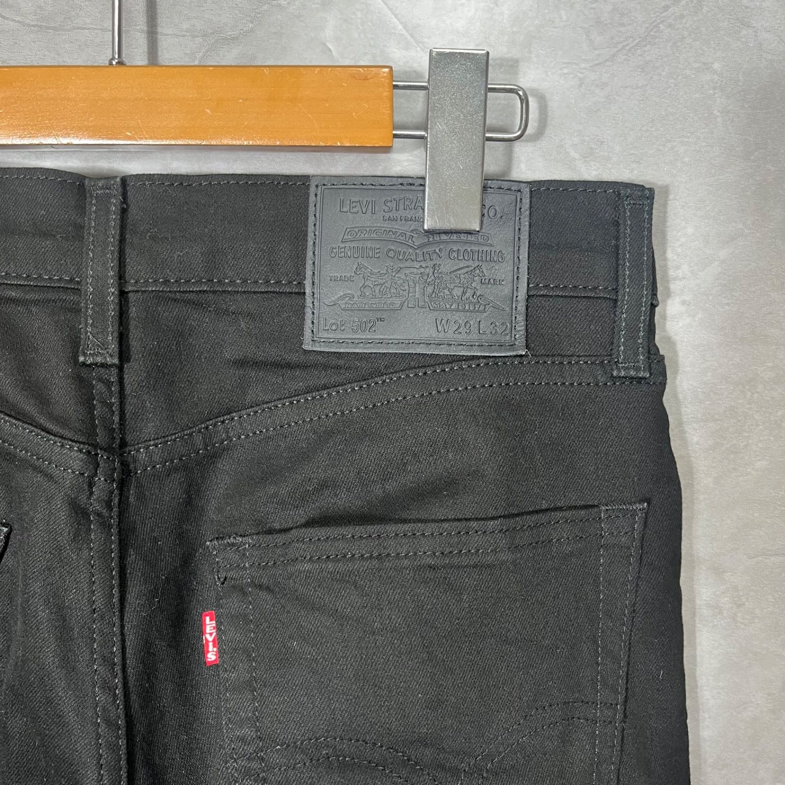 リーバイス プレミアム 502 ブラック デニム パンツ LEVI