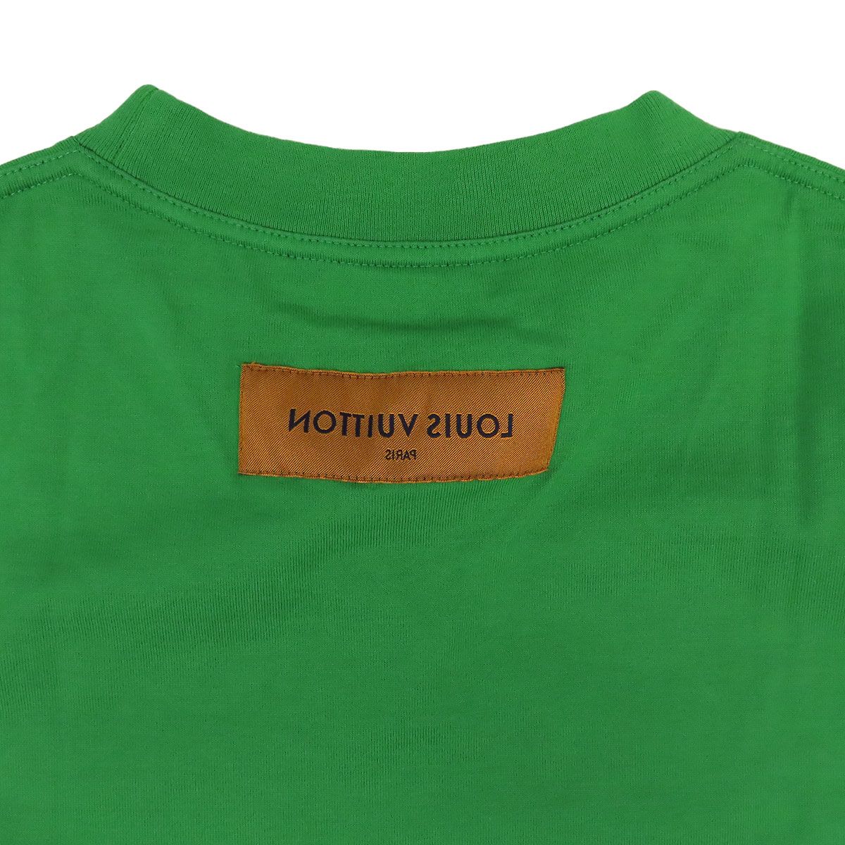ルイヴィトン LV エンボス ロゴ Tシャツ HLY64W メンズ グリーン LOUIS