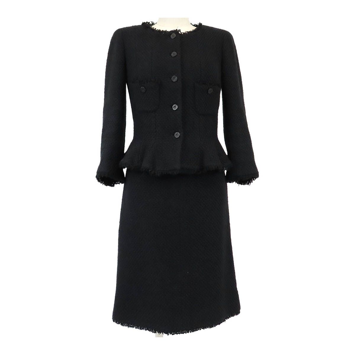 シャネル ココマーク ツイード セットアップ P28172V18282 P28295V18282 レディース ブラック CHANEL【中古】 【アパレル・小物】