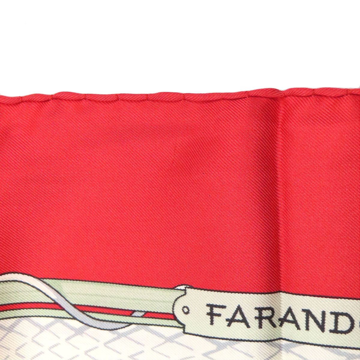 エルメス カレ 90 FARANDOLE プロヴァンス地方の踊り スカーフ ユニセックス ピンク ホワイト HERMES【中古】 【アパレル・小物】