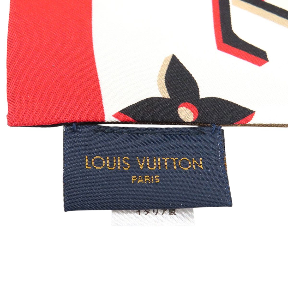 ルイヴィトン バンドー パーフェクトマッチ モノグラム スカーフ M76733 ユニセックス ホワイト ブラウン ブラック LOUIS VUITTON【中古】 【アパレル・小物】