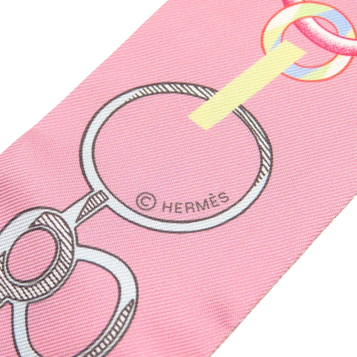 エルメス ツイリー Do Re Boucles ドゥ レ ブックル スカーフ ユニセックス ピンク HERMES【中古】 【アパレル・小物】 エルメス ツイリー Do Re Boucles ドゥ レ ブックル スカーフ ユニセックス ピンク HERMES【中古】 【アパレル・小物】