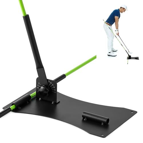 【新品】ゴルフスイング練習機 ゴルフ練習器具 アライメントスティック スイング確認 位置決めレバー 目盛り付き 角度調整可能 姿勢矯正ツール 初心者 強化練習 精度向上 室内/室外 (ゴルフティー50枚付き)