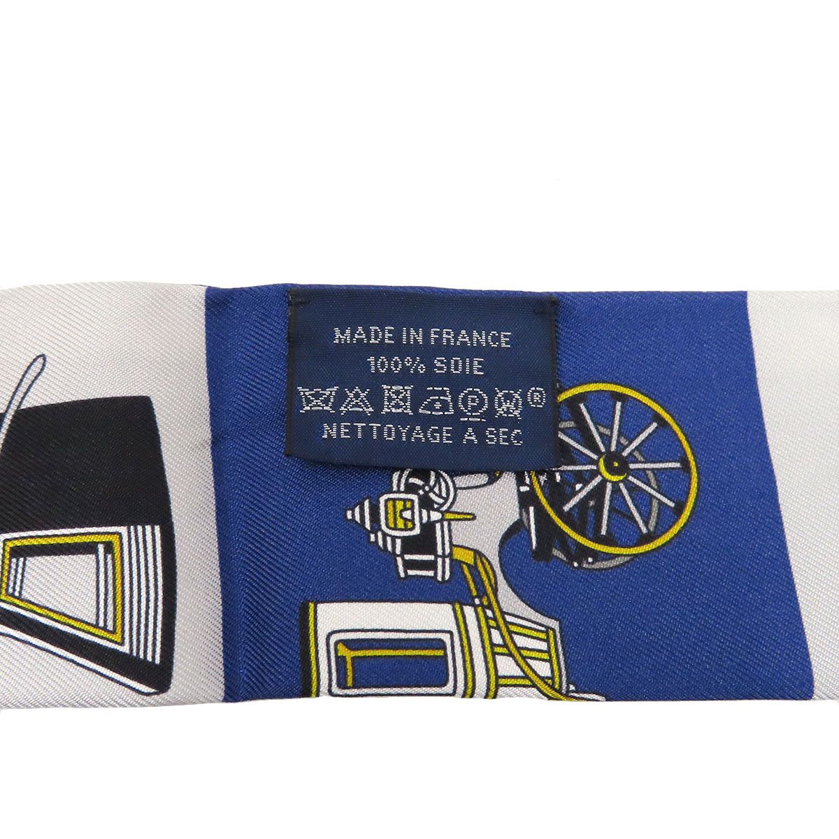 エルメス ツイリー Voitures Exquises 精巧な馬車 スカーフ ユニセックス ネイビー HERMES【中古】 【アパレル・小物】