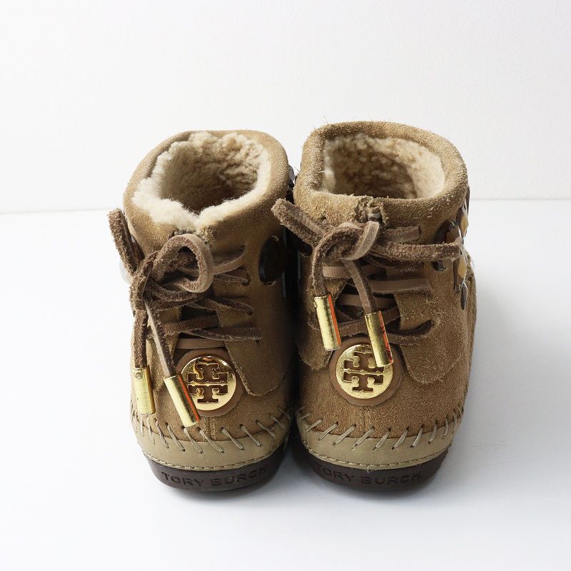 トリーバーチ TORY BURCH モカシンブーティー 6＼キャメル ビシュー