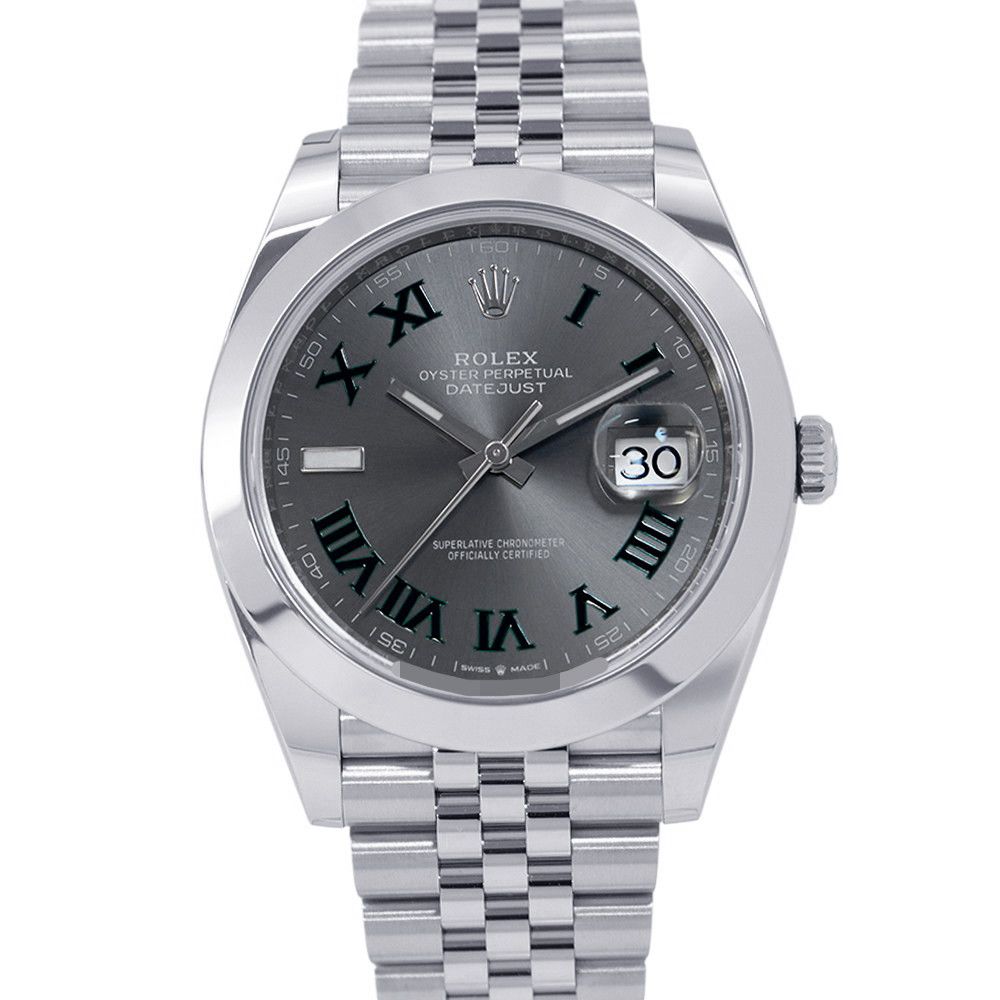 ロレックス デイトジャスト41 ランダムシリアル ルーレット 126300 ROLEX 腕時計 スレート文字盤