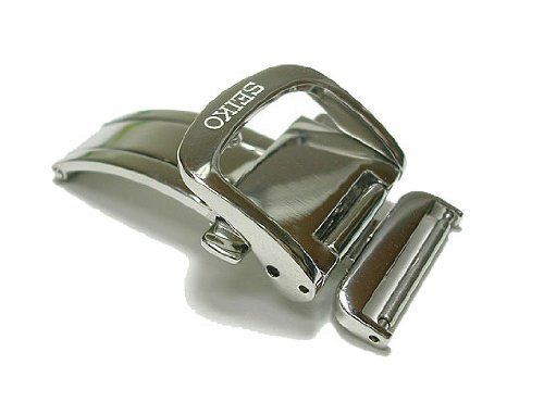 新品 [セイコー] 尾錠巾16 mm Dバックル プッシュ式 ロゴ入り