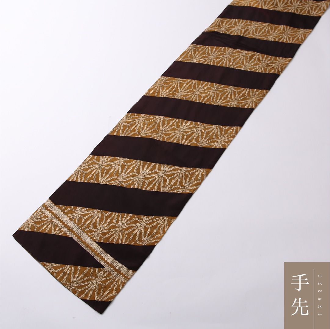特価！アンティーク 八寸名古屋帯 Aランク 帯丈388cm 正絹 全通 開き
