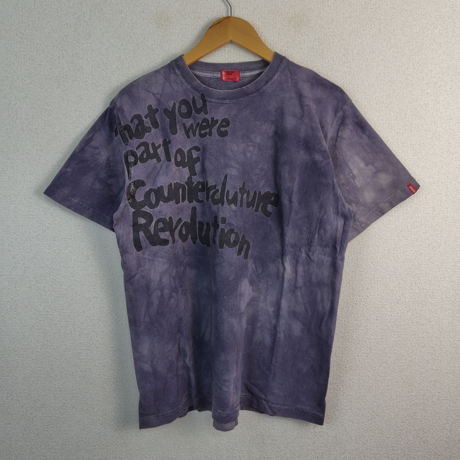 Levi's リーバイス Tシャツ タイダイ柄 プリント パープル L メンズ 古着 ストリート アメカジ
