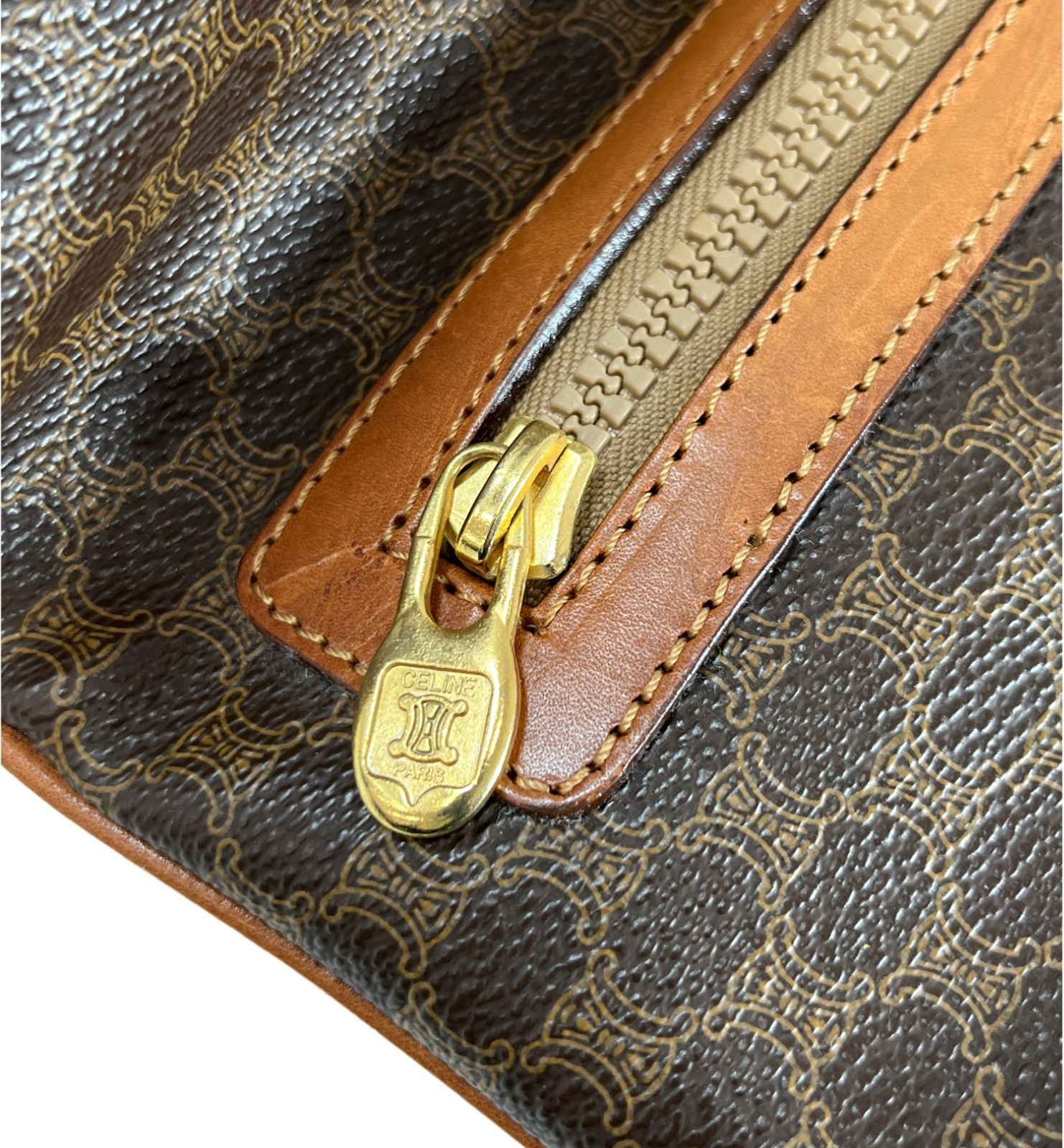 CELINE セリーヌ 二つ折り クラッチバッグ セカンドバッグ マカダム柄