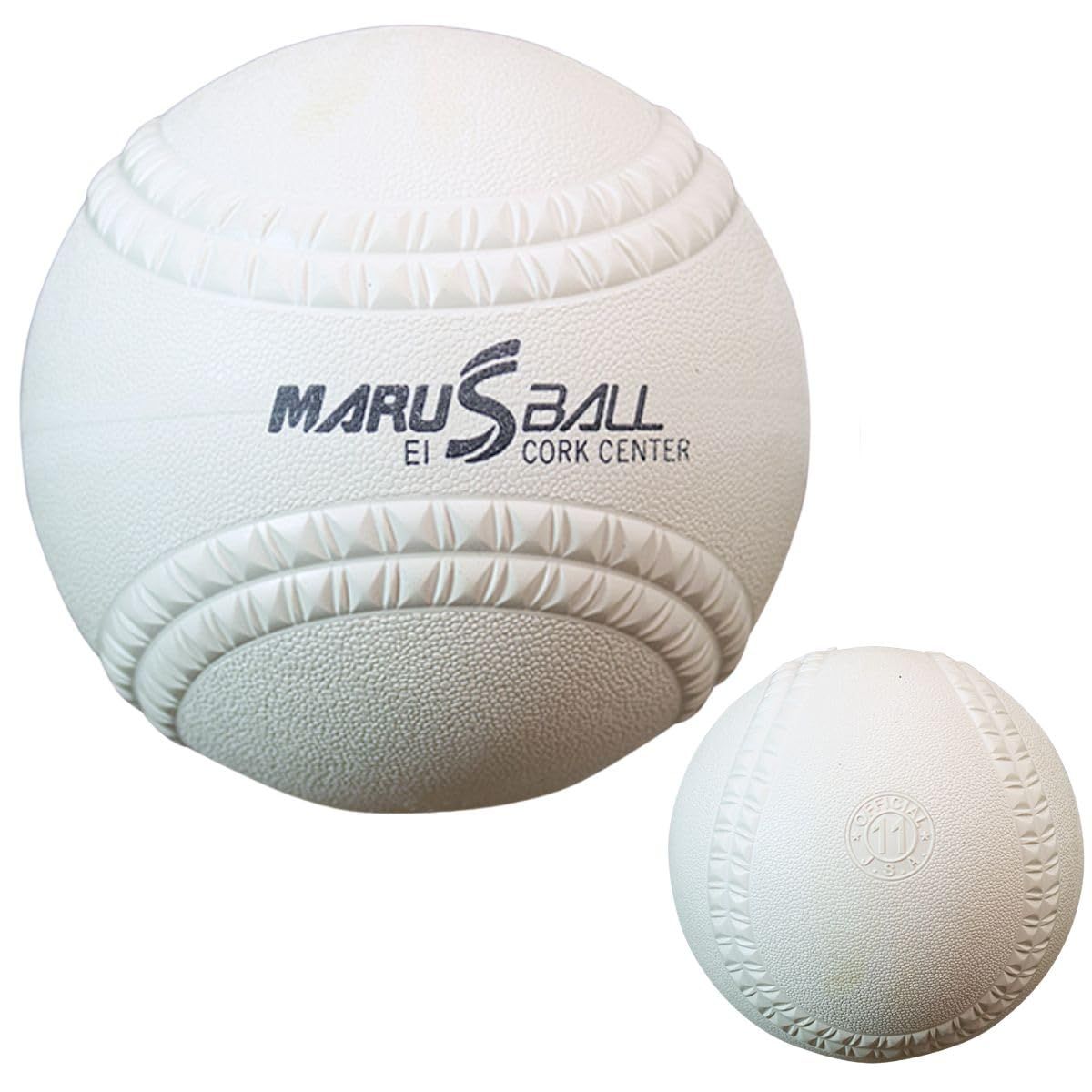 【公認球】マルエス ソフトボール 2号 11インチ 野球ボール 検定球 公式球 ボール 新規格 小学生 子供 日本ソフトボール協会 60個入 [11インチ 60個入]