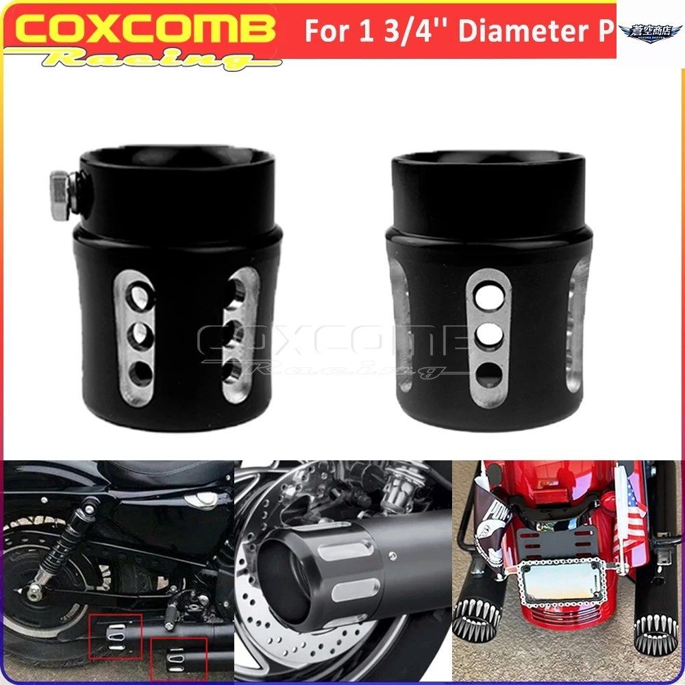2.5インチ オートバイ排気管エンドチップキャップ ストレートカット排気マフラーチップ ハーレー ヤマハ ホンダ カワサキ