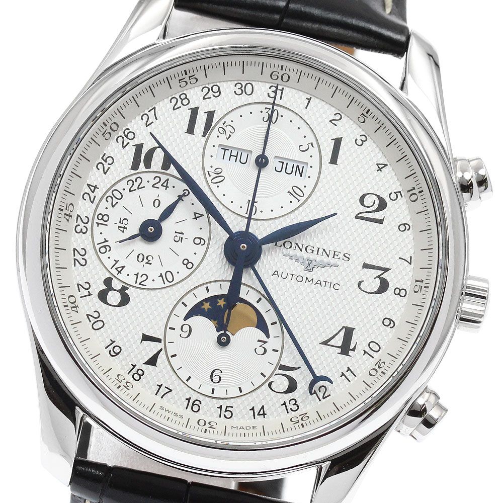 ロンジン LONGINES L2.673.4.78.3 マスターコレクション ムーンフェイズ クロノグラフ 自動巻き メンズ 良品 箱・保証書付き_956858