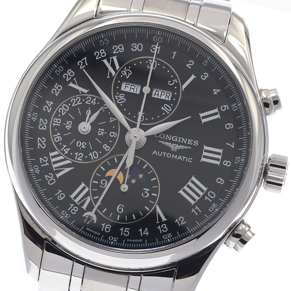 ロンジン LONGINES L2.773.4.51.6 マスターコレクション クロノグラフ 自動巻き メンズ 良品 保証書付き_954992