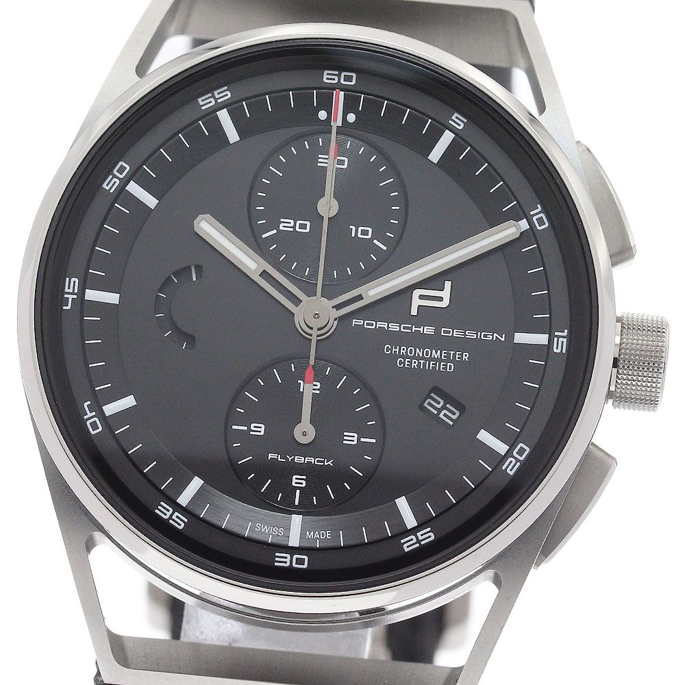 ポルシェデザイン Porsche Design 6023.6.04.005.07.2 1919 クロノタイマー フライバック 自動巻き メンズ 美品 箱・保証書付き_955997
