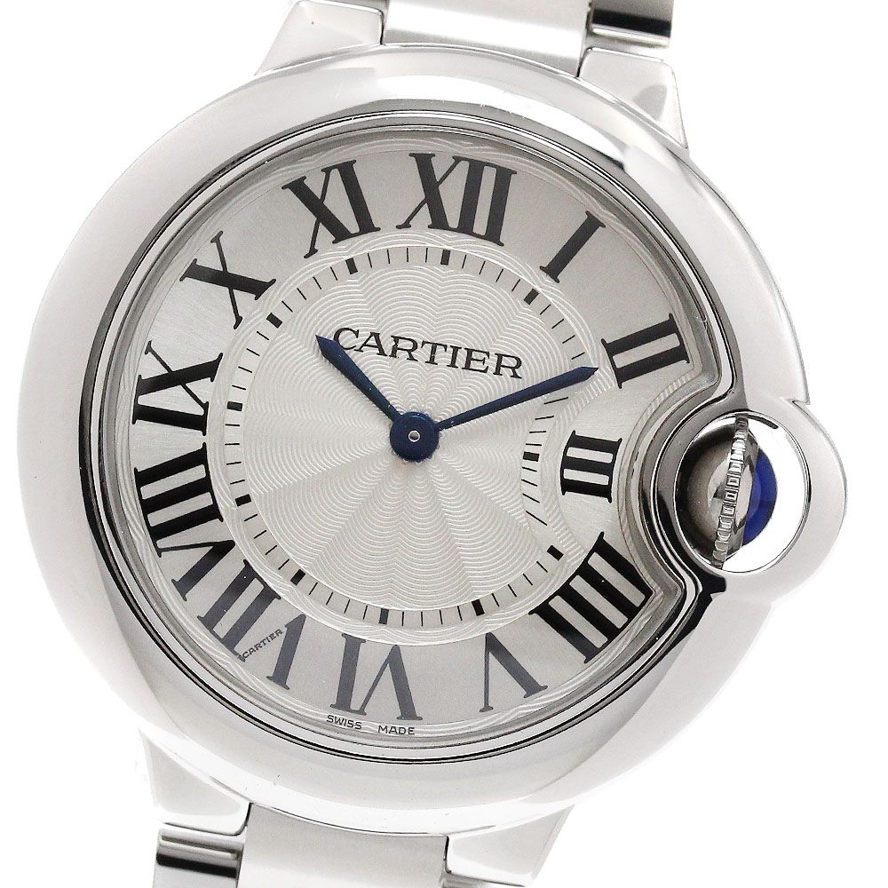 カルティエ CARTIER W6920084 バロンブルーMM クォーツ ボーイズ 良品 _955457