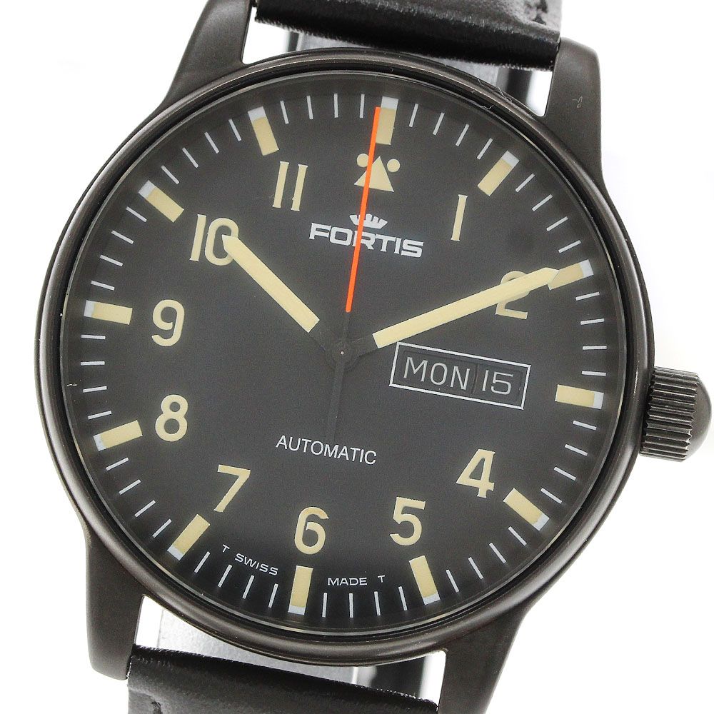 フォルティス FORTIS 595.18.158 フリーガー デイデイト 自動巻き メンズ 良品 _959171