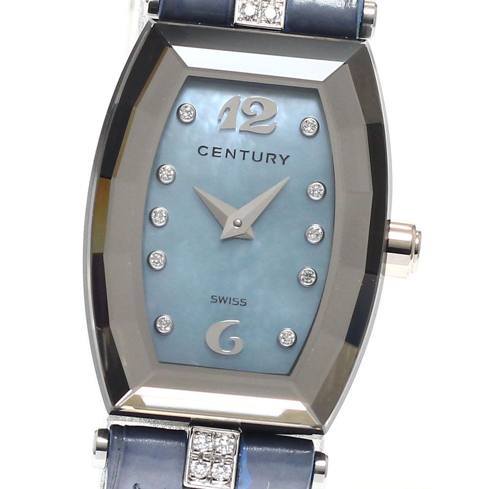 センチュリー CENTURY タイムジェム エキノックス K18WG 10Pダイヤ クォーツ レディース _955619