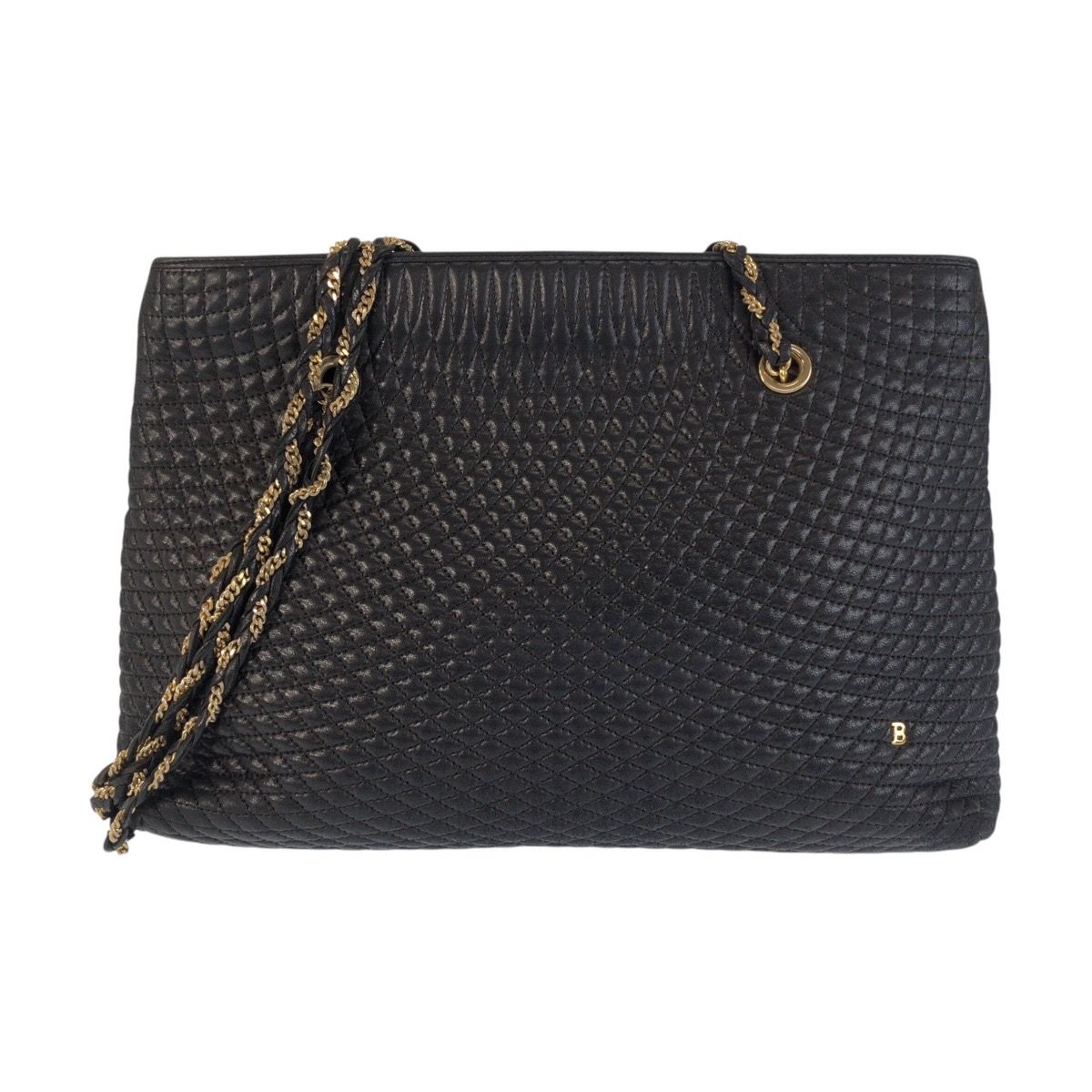 美品 BALLY バリー ヴィンテージ キルティング ブラック 黒 レザー