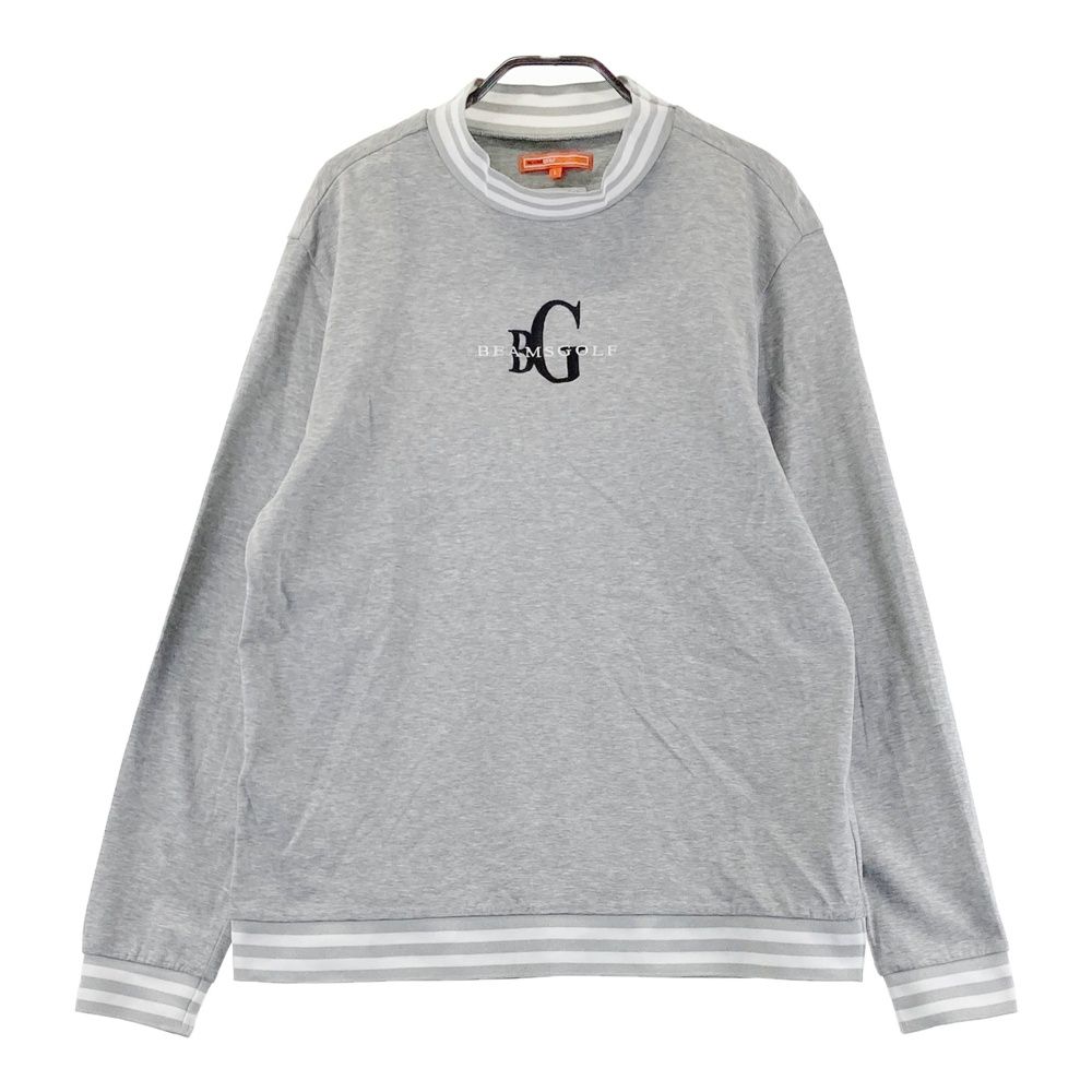 サイズ：L BEAMS GOLF ビームスゴルフ 2024年 長袖モックネックTシャツ グレー系 [240101604553] ゴルフウェア メンズ ストスト