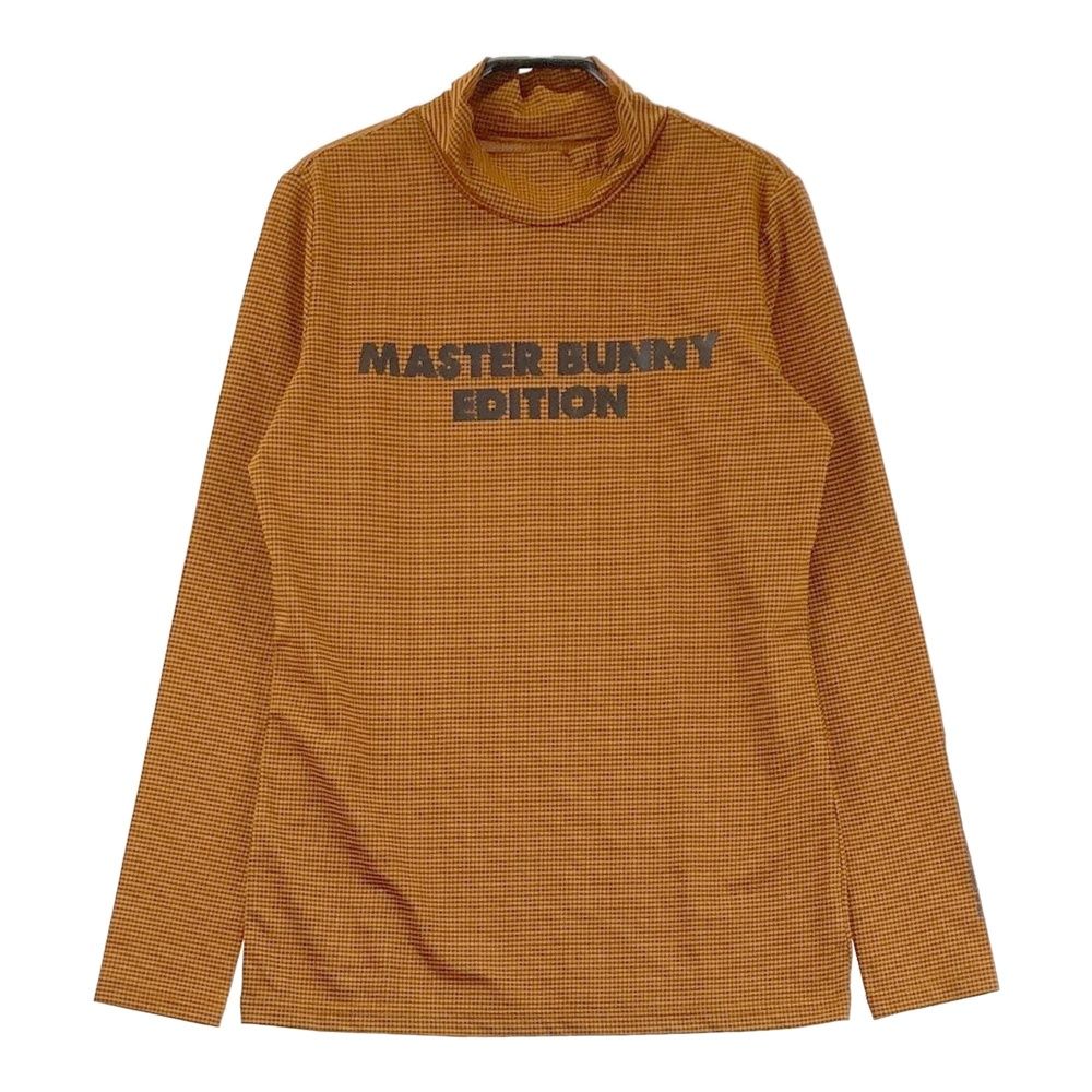 サイズ：0 MASTER BUNNY EDITION マスターバニーエディション ハイネック 長袖Tシャツ チェック柄 オレンジ系 [240101694104] ゴルフウェア レディース ストスト