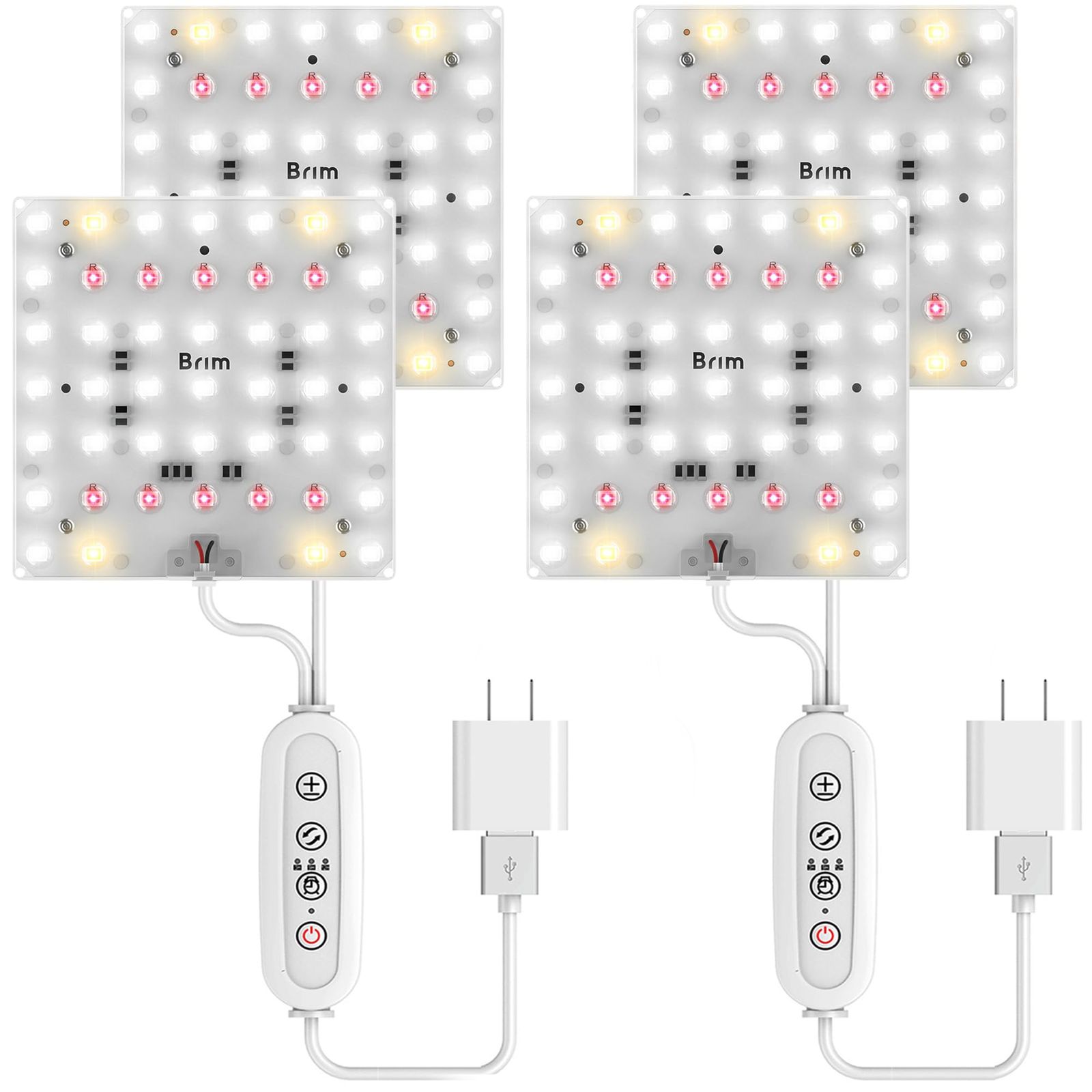 【公式】BRIM(ブリム) PANEL DUO 植物育成ライト LED 小型 パネルライト 【国内ブランド】調光 タイマー フルスペクトル PL-DUO 14W (白色 (2個セット))as fdd5ccc5