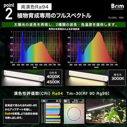 【公式】BRIM(ブリム) FLORA 植物育成ライト LED 【国内ブランド】調光 タイマー クリップ式 フルスペクトル 19W 4000K-4500K (2ヘッド, WH 白色系)as 2872fd8b 【公式】BRIM(ブリム) FLORA 植物育成ライト LED 【国内ブランド】調光 タイマー クリップ式 フルスペクトル 19W 4000K-4500K (2ヘッド, WH 白色系)as 2872fd8b