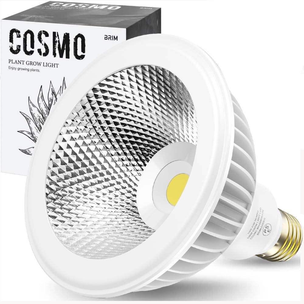 【グリーンアドバイザー推薦】BRIM(ブリム) COSMO UV 20W 植物育成ライト フルスペクトル 高PPFD 高力率 高演色性 植物用LEDライト 省エネ設計 長寿命 E26口金 反射板付き 集光レンズなし WH 暖色系 4000Ka bd50077d