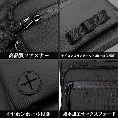 Hanana チェストバッグ メンズ ランニング ポーチ ウォーキング バッグ レディース 7.9インチまでipad mini対応 スマホ 携帯収納 大容量 軽量 撥水加工 耐摩擦 通気性 4ポケット 男女兼用 イヤホンホール付きas 2f3d1677