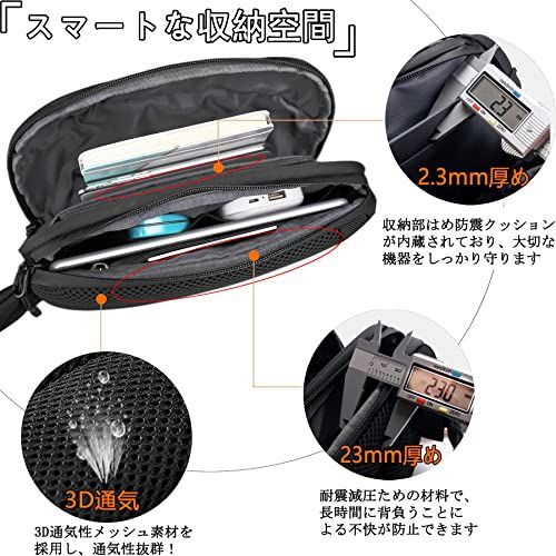 [TOSEICO] ウエストポーチ メンズ ボディバッグ 拡張機能付き ショルダーバッグ レディース ウエストバッグ 大容量 ヒップバッグ 撥水加工 セキュリティ 旅行 斜めがけバッグ 防水 仕事用 通学 釣り 散歩 バイク アウトドア ラン 9e52518b