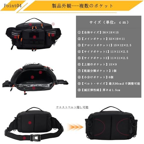 【5WAY多機能拡張】TOSEICO 防撥水 ウエスト バッグ メンズ ウエストポーチ 一眼レフ対応 拡張可能 ランニング ポーチ ボディバッグ レディース 斜めがけ 肩掛け 大容量 腰ポーチ アウトドア/旅行/日常にマルチ活用/バイク/撮影 ffc2b86a