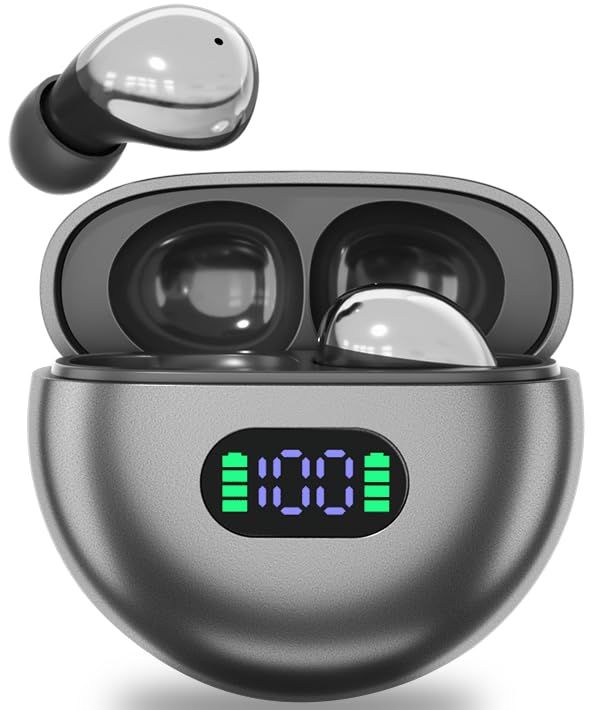 イヤホン bluetooth ワイヤレスイヤホン BUSAX 2026新型モデル 睡眠用 ブルートゥースイヤホン 接続瞬時 Hi-Fi Type-C急速充電 ぶるーとぅーす イヤフォン 数字LEDディスプレイ 小型/軽量 WEB会議/運動/ゲ 0049c663