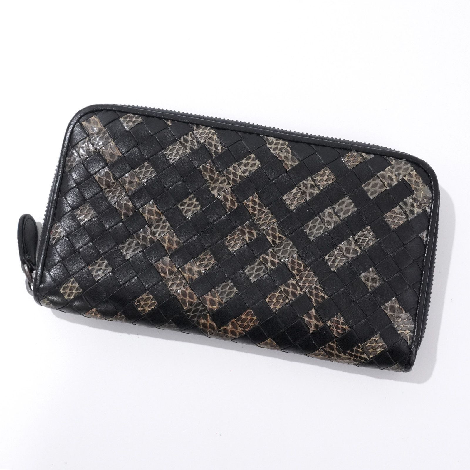 BOTTEGA VENETA 長財布　パイソン　コンビ 小物