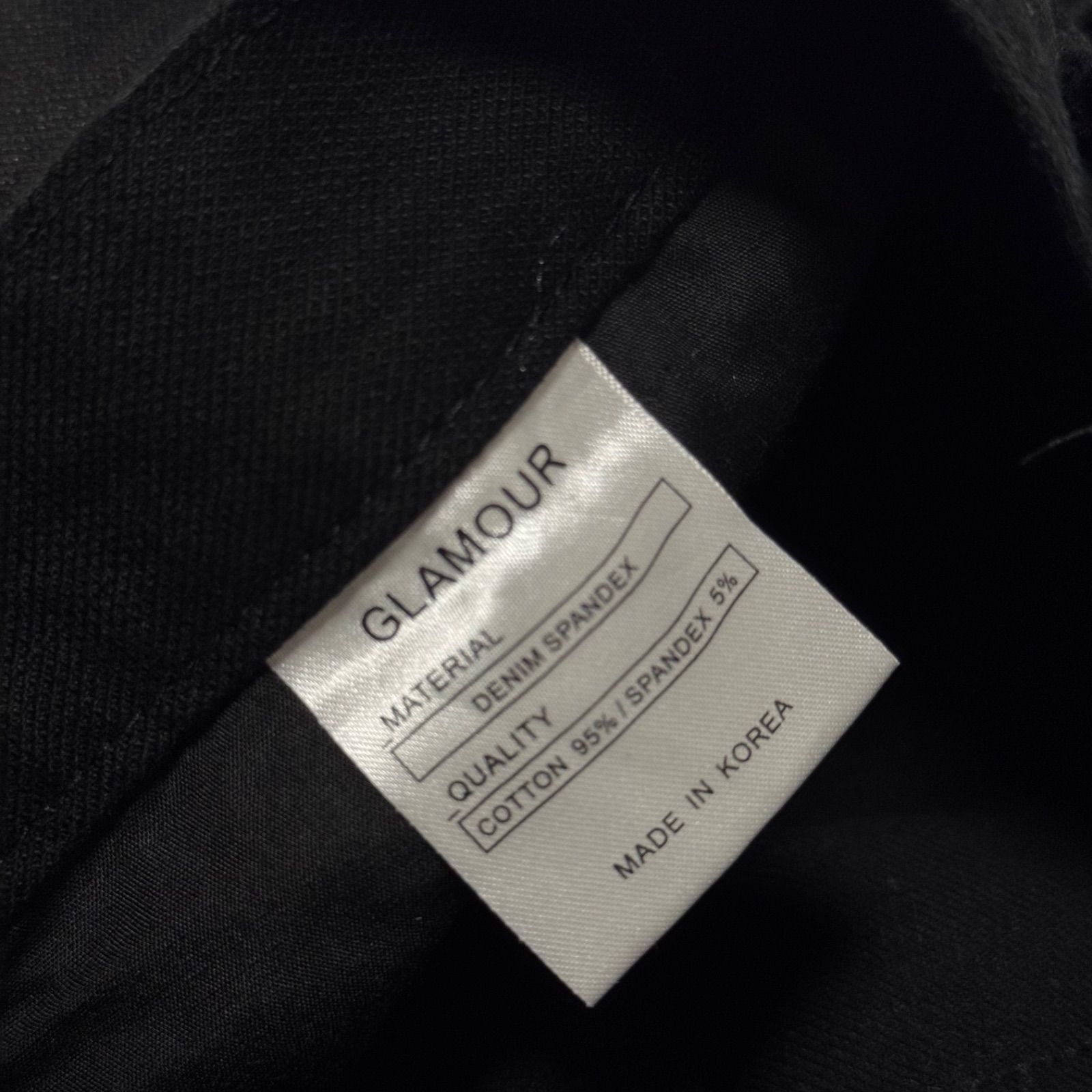 トレンド【GLAMOUR】archive black coating destroy damaged denim