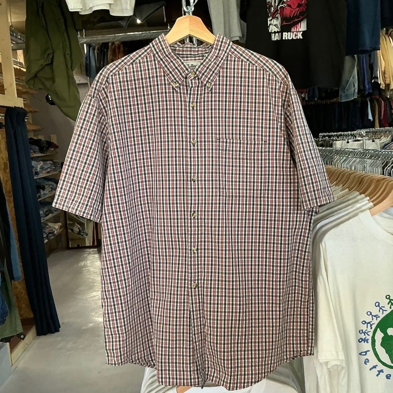 90s ~ L.L.Bean S/S Check Shirt エルエルビーン 半袖チェックシャツ