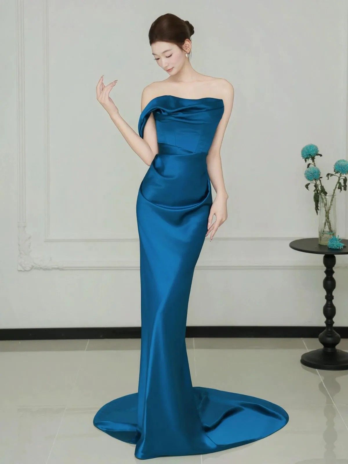 送料無料 ロングドレス 魚尾 オフショルダー ベアトップ マーメイド 結婚式 二次会 宴会 パーティー 演奏会 発表会 司会 上品 高級感 細見え 着痩せ 人気 レディース S M L XL 2XL 主役級 映える エレガント おすすめ 美ライン 華やか