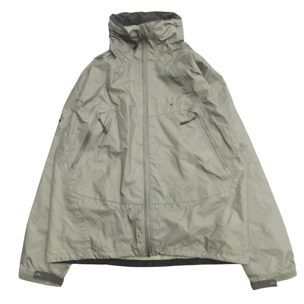 良品 mont-bell モンベル ストームクルーザー ジャケット ブルゾン マウンテンパーカー ゴアテックス GORE-TEX アウトドア M グレー メンズ 古着 中古 USED