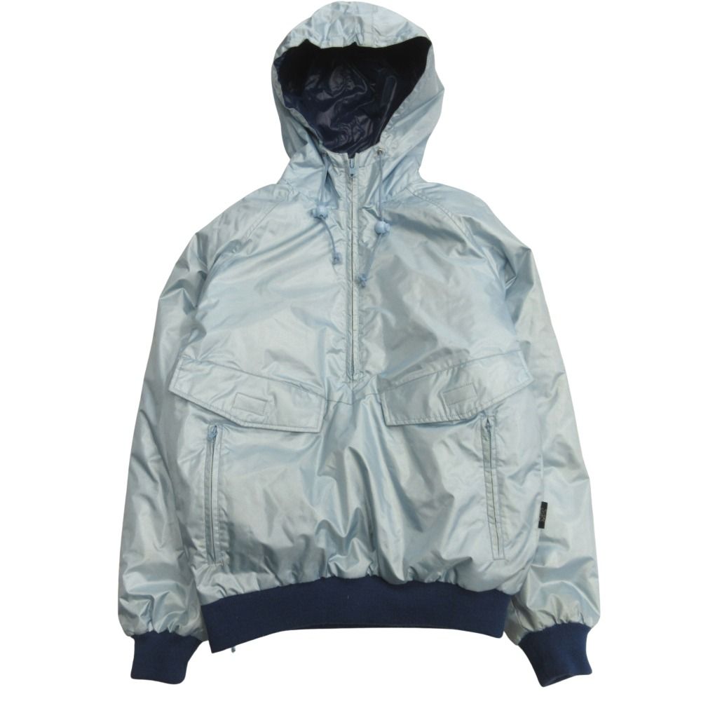 MONCLER モンクレール 80's 90's プルオーバー ダウン ジャケット ゴアテックス GORE-TEX アシックス期 ヴィンテージ 青 ブルー レディース 古着 中古 USED