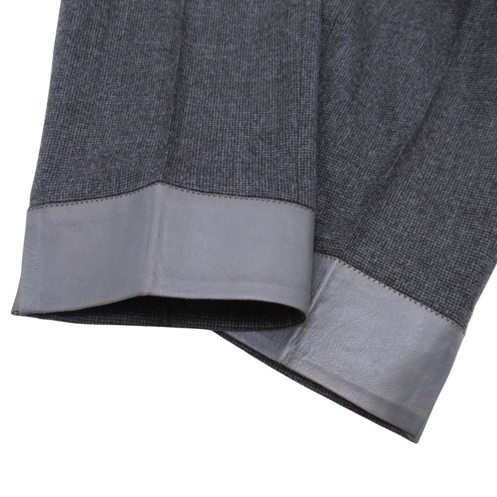 美品 Brunello Cucinelli ブルネロクチネリ レザートリム チェック