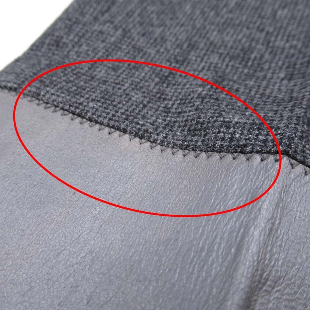 美品 Brunello Cucinelli ブルネロクチネリ レザートリム チェック