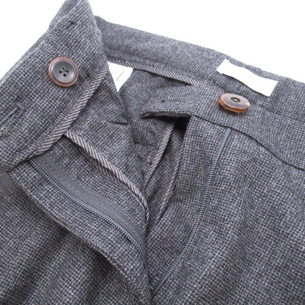 美品 Brunello Cucinelli ブルネロクチネリ レザートリム チェック