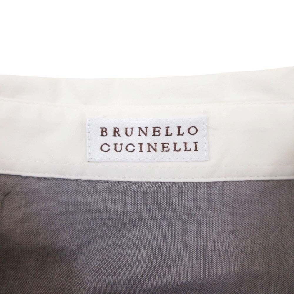 美品 Brunello Cucinelli ブルネロクチネリ クレリックシャツ ブラウス
