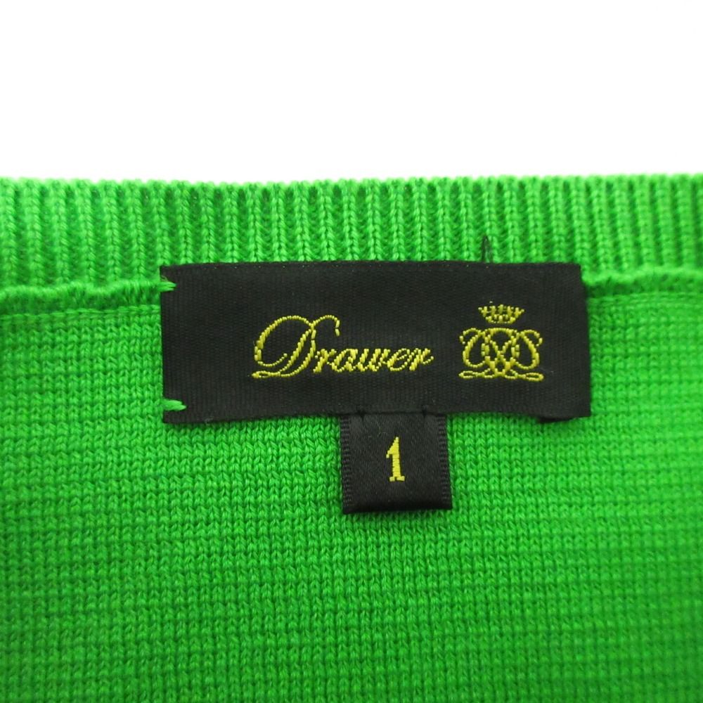 美品 Drawer ドゥロワー ミラノドロップドショートスリーブニット