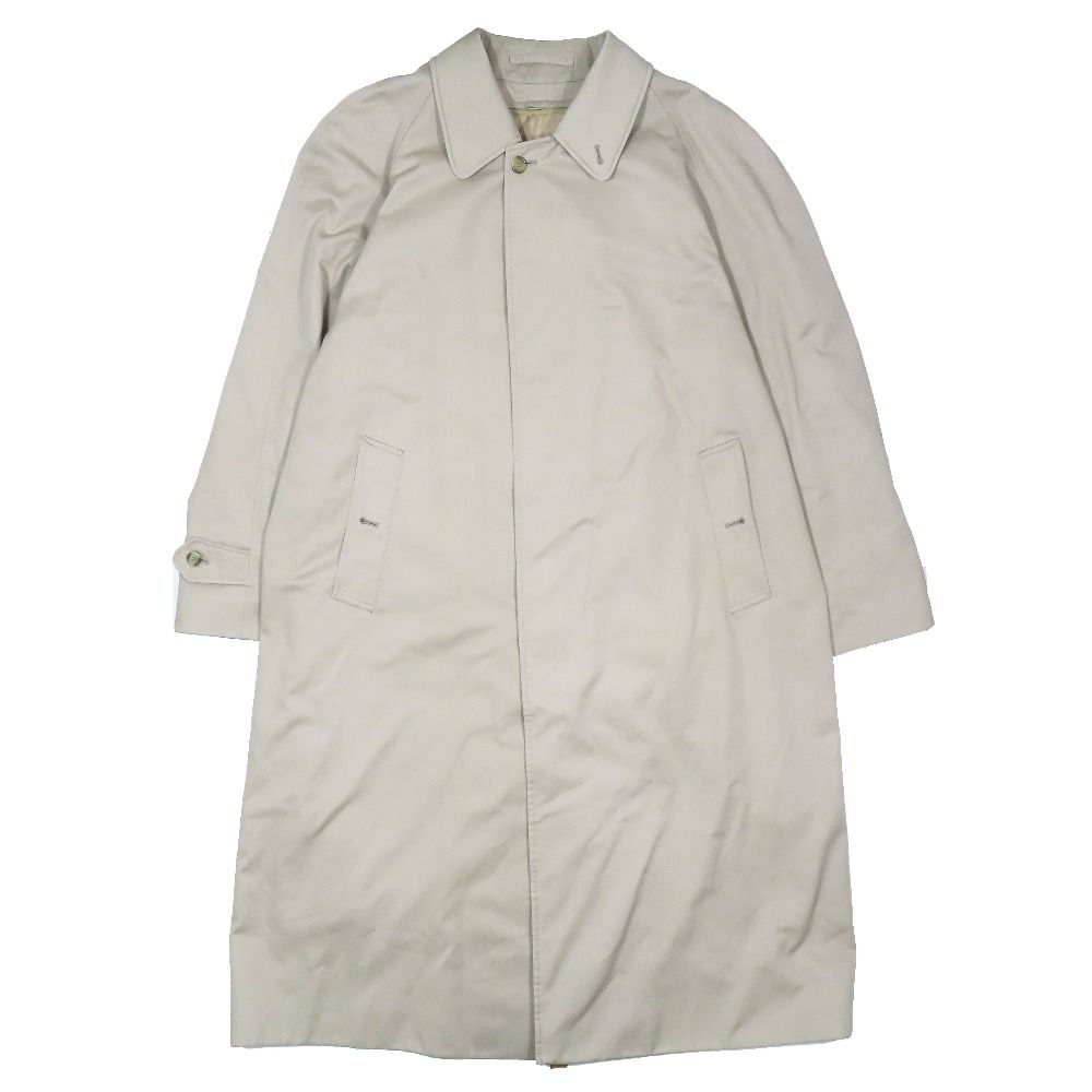 美品 BURBERRY LONDON バーバリーロンドン ステンカラーコート バルマカーンコート ロング ライナー付き アウター ベージュ メンズ 古着 中古 USED
