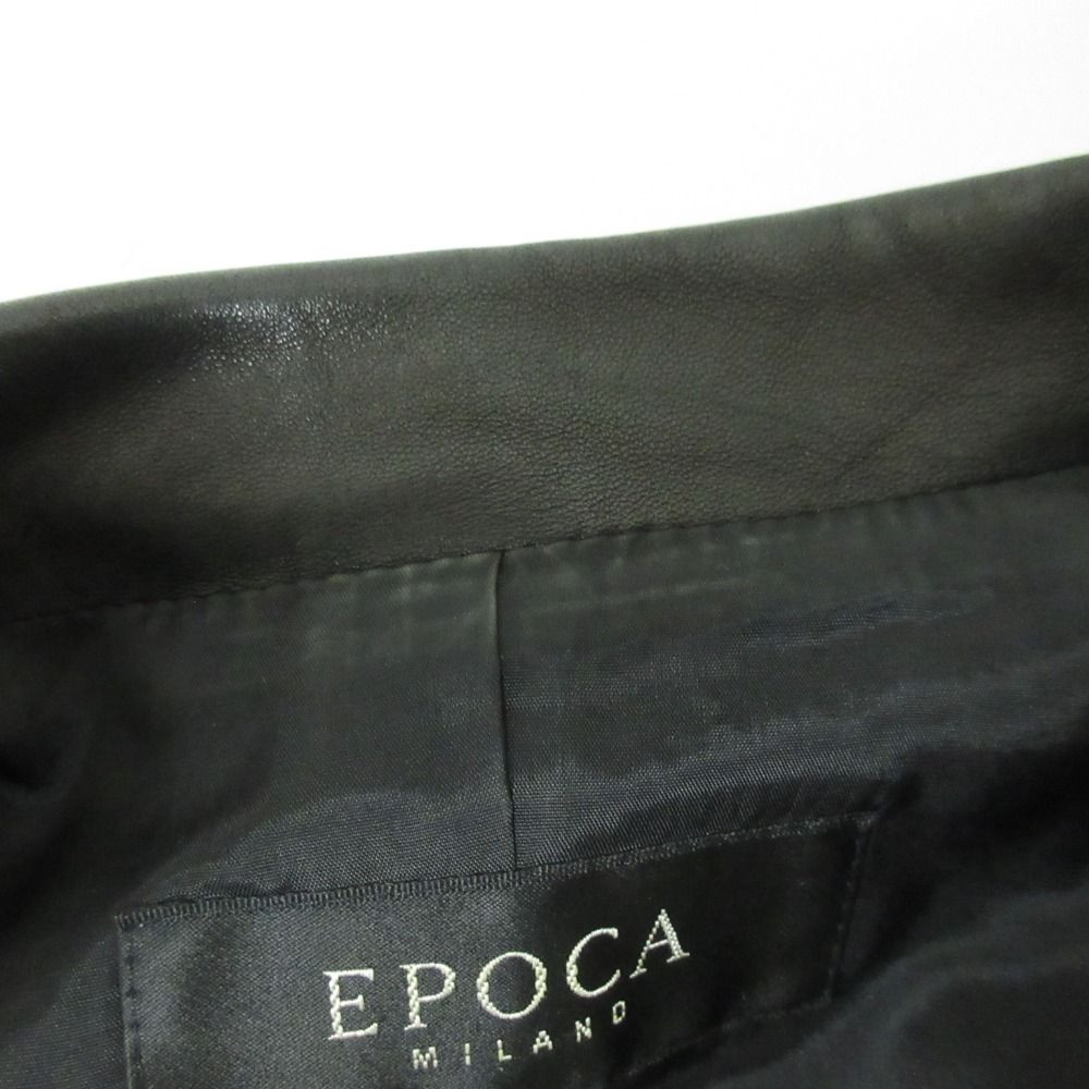 良品 EPOCA エポカ ラムレザー シングル ライダースジャケット