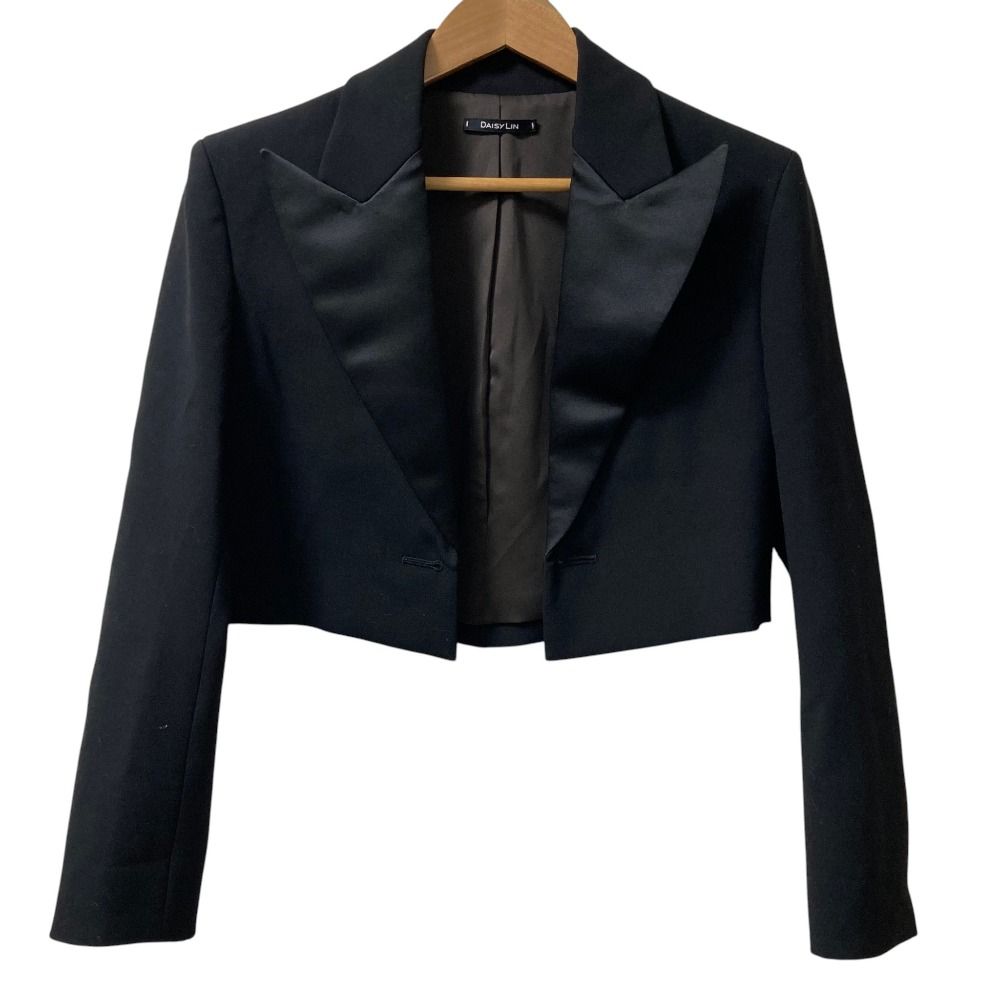 未使用 DAISY LIN For FOXEY デイジーリン フォクシー Washable Tuxedo Jacket タキシード ジャケット 07444 サイズ42 ブラック レディース 古着 中古 USED