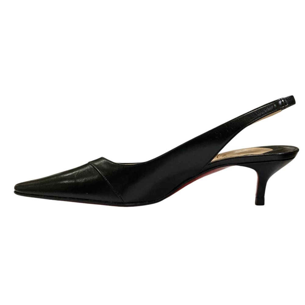 【希少】クリスチャンルブタン　チャンキーヒール　スリングバック　38 美品 Christian Louboutin クリスチャンルブタン スリングバック